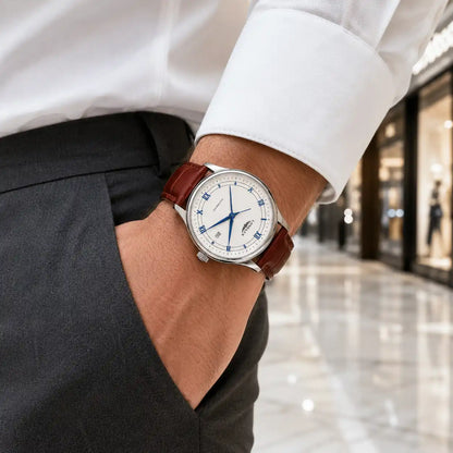 WINDSOR BLACK LEATHER 40MM