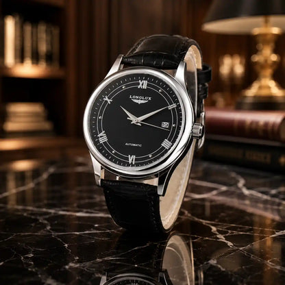 WINDSOR BLACK LEATHER 40MM