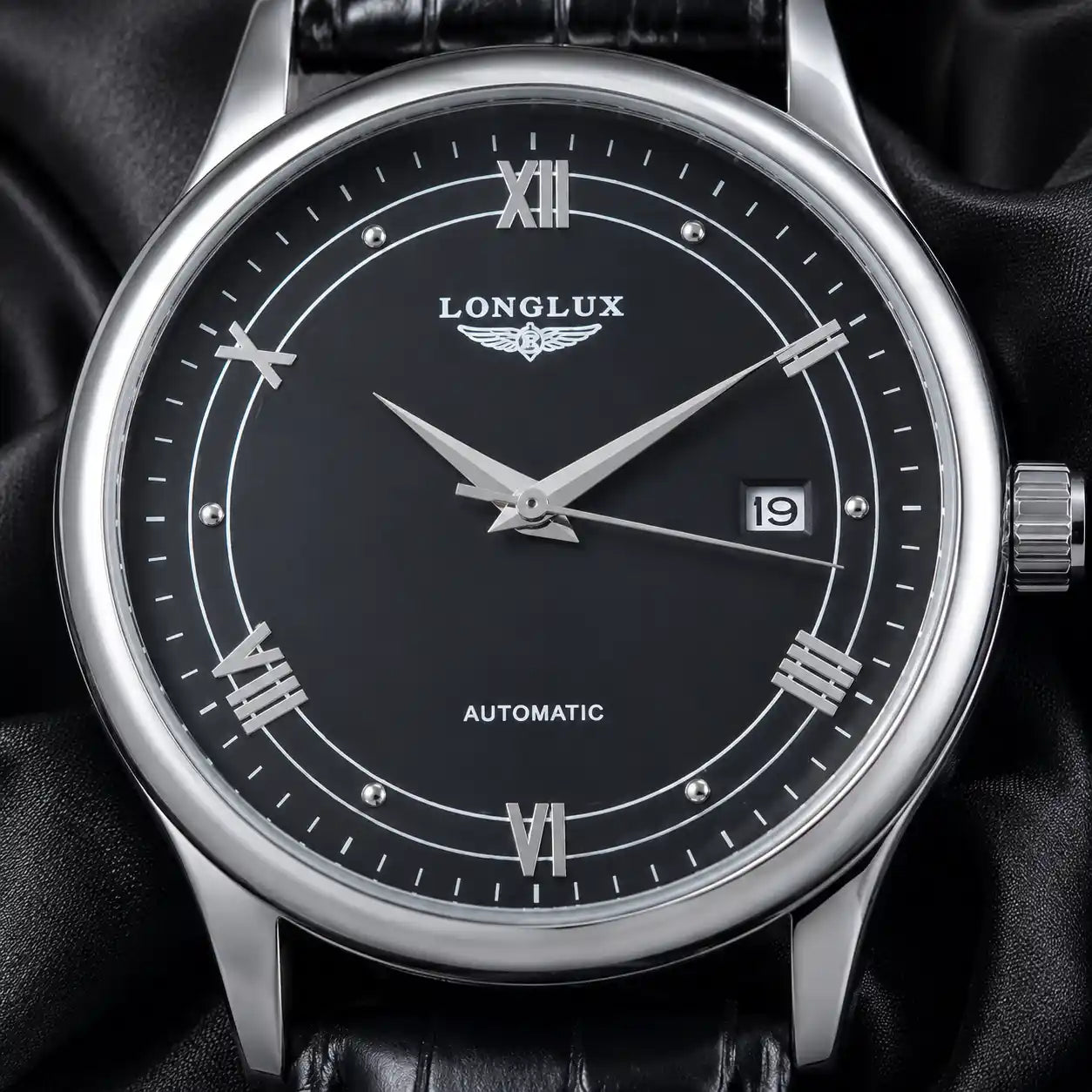 WINDSOR BLACK LEATHER 40MM